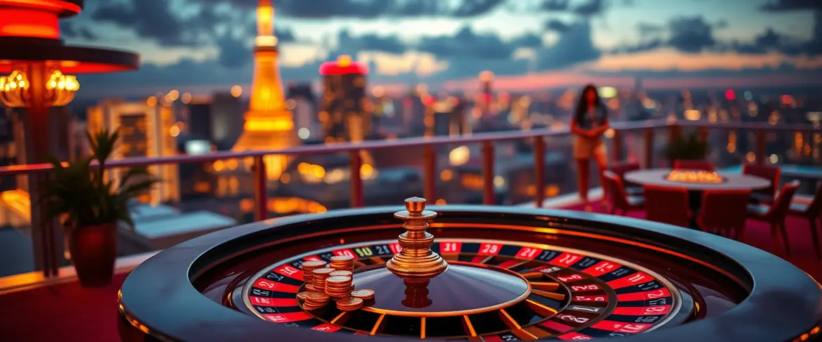 Table de roulette sur une terrasse de casino un soir d’été — bonus sans dépôt juin 2026